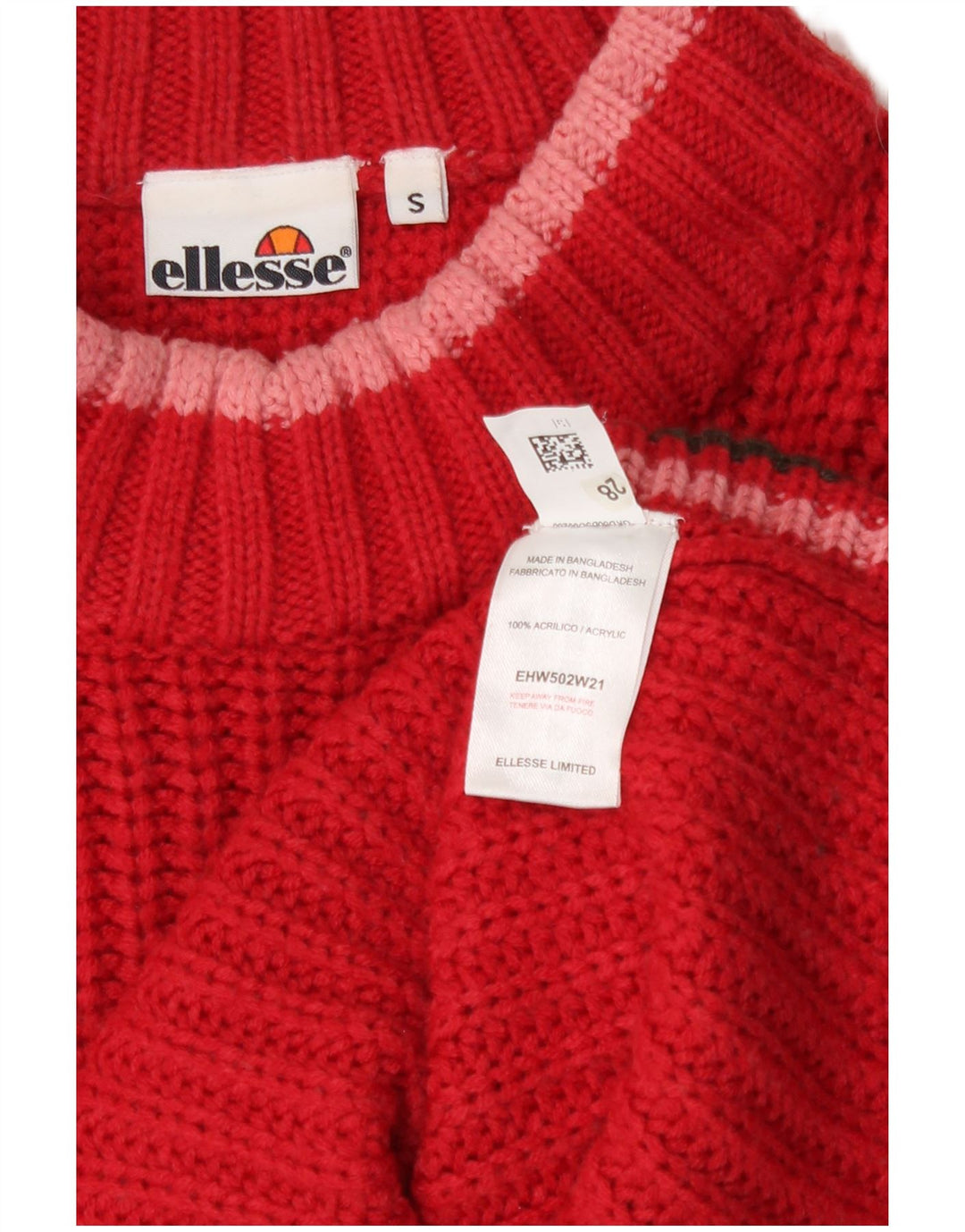 Pulover cu gât țestoasă supradimensionat pentru femei Ellesse UK 10 Small Red