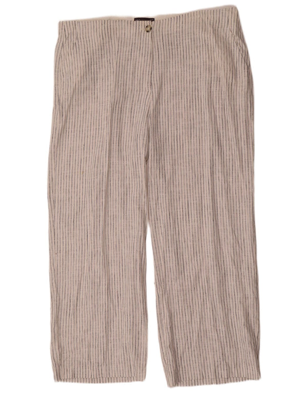 Pantaloni chino pentru femei Marks & Spencer UK 22 3XL W44 L30 cu dungi albe