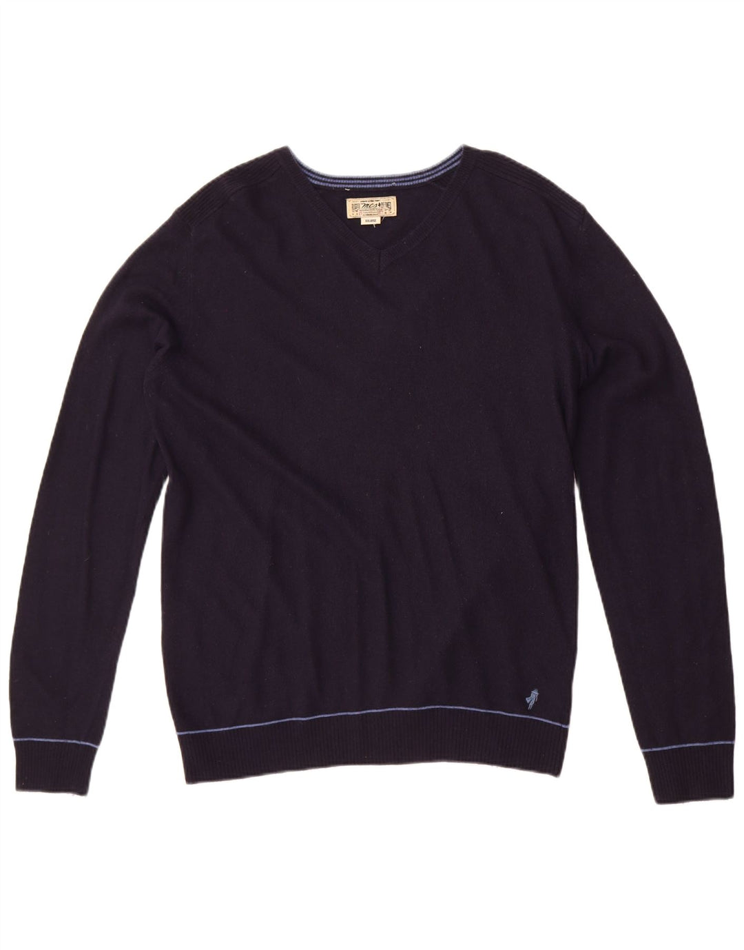 Pulover cu decolteu în V Marlboro Classics pentru bărbați, poliamidă bleumarin 2XL