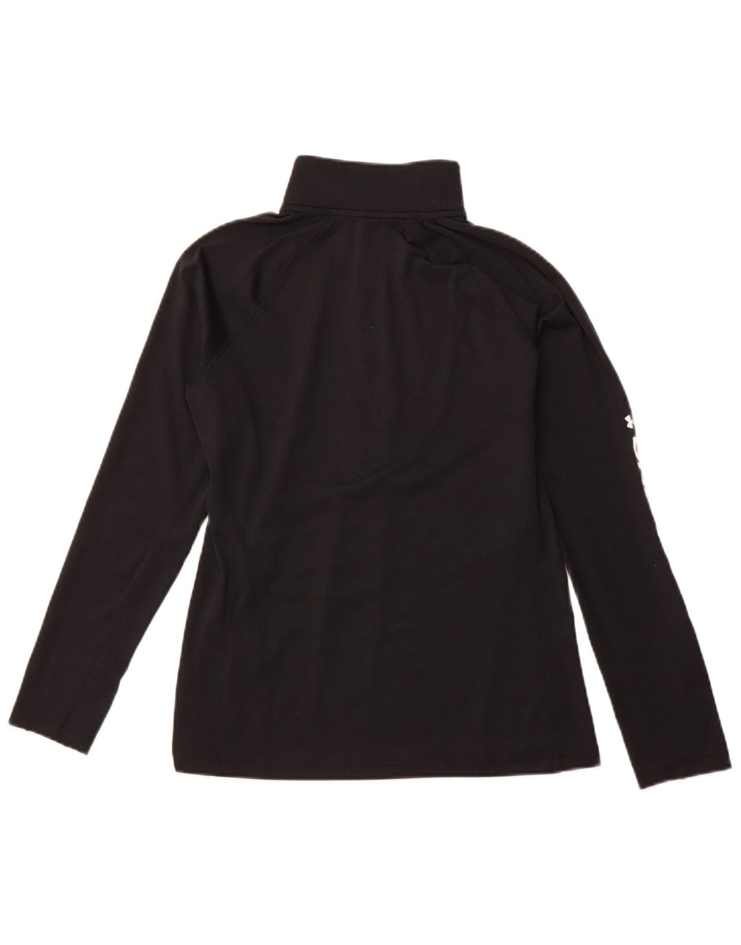 UNDER ARMOUR Top cu grafic pentru femei, cu fermoar, cu mânecă lungă, UK 14 Medium Negru