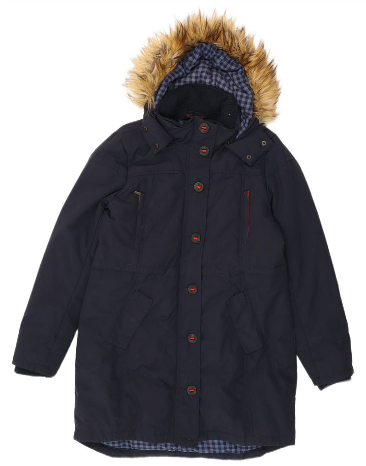 Jachetă Parka cu glugă pentru femei Fat Face UK 14 Medium Navy Blue Marine