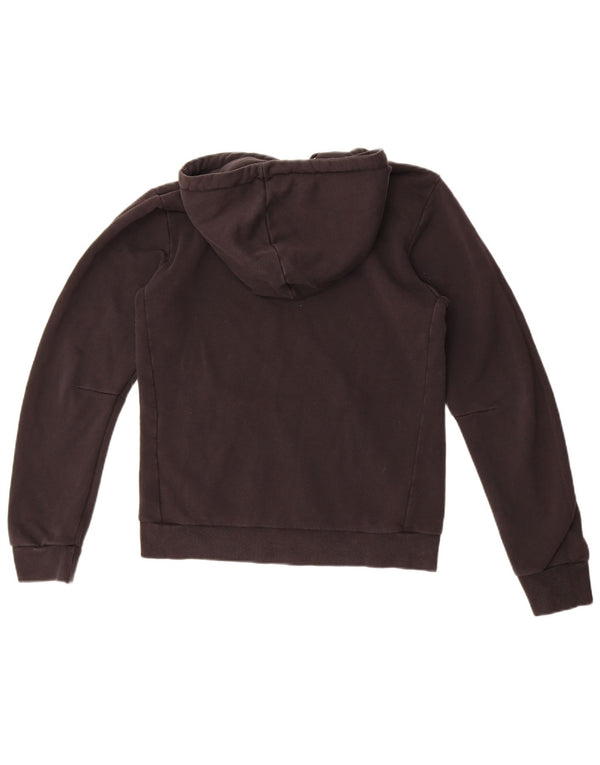 Pulover cu glugă cu grafic adidas pentru femei UK 10 mic bumbac negru