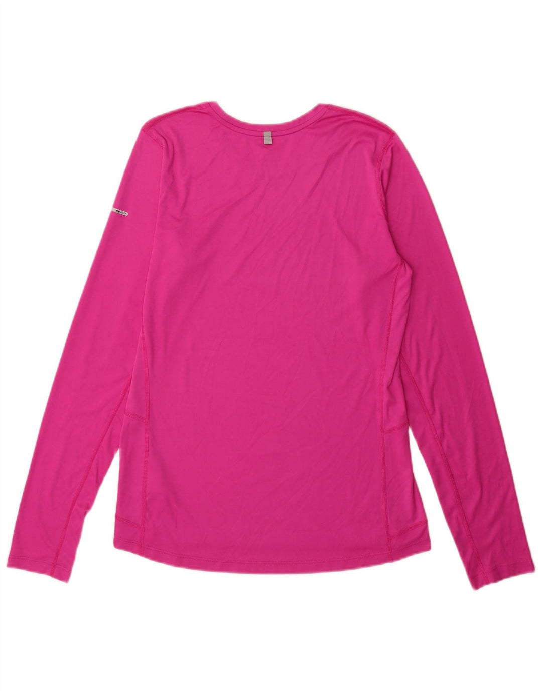 Nike Dri Fit Top cu mânecă lungă pentru femei UK 14 Poliester roz mediu