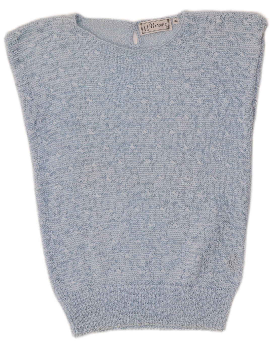 J.J. Browne Womens Vest Tank Top EU 42 Large Blue Flecked Polyester