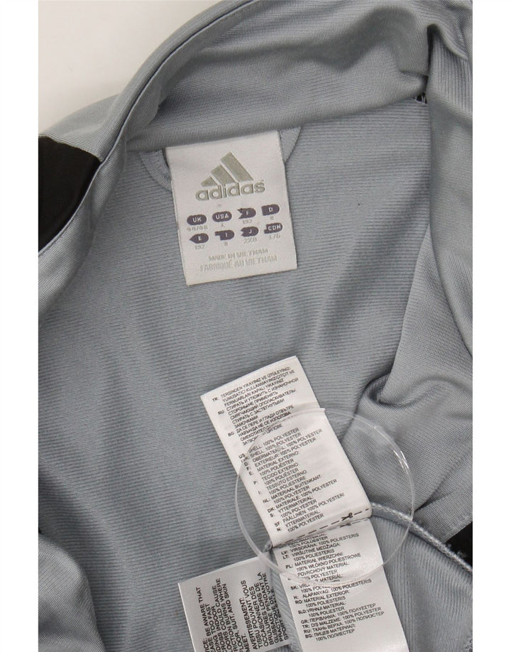 ADIDAS Mens Tracksuit Top Jacket UK 44/46 Large Grey Colourblock Polyester Vintage Adidas and Second-Hand Adidas from Messina Hembry 