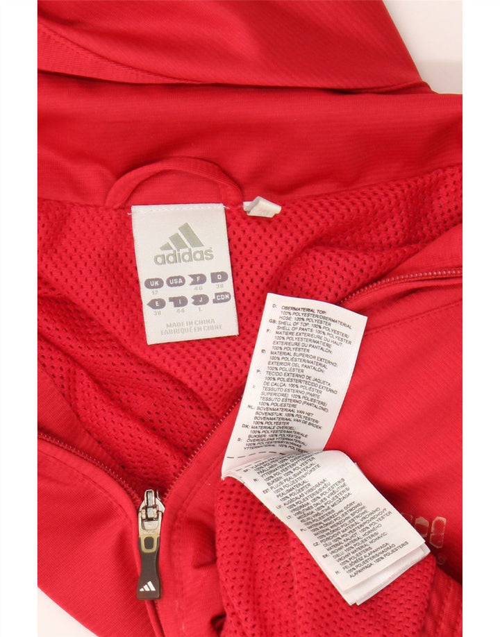 Jachetă de trening Adidas Clima 365 pentru femei UK 12 Poliester roșu mediu