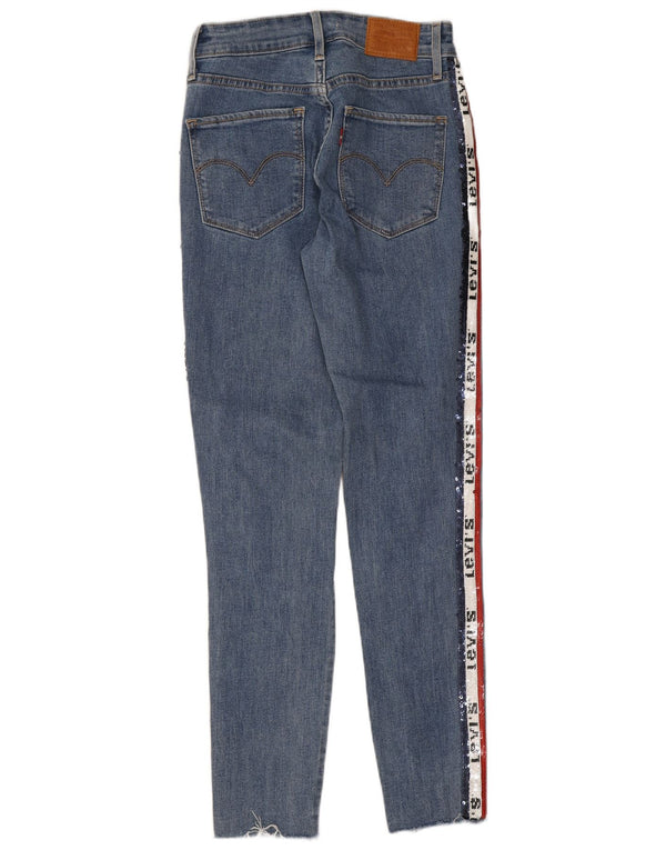 Blugi skinny cu talie mare Levi's pentru femei 721, L24 L27, albastru, bloc de culoare