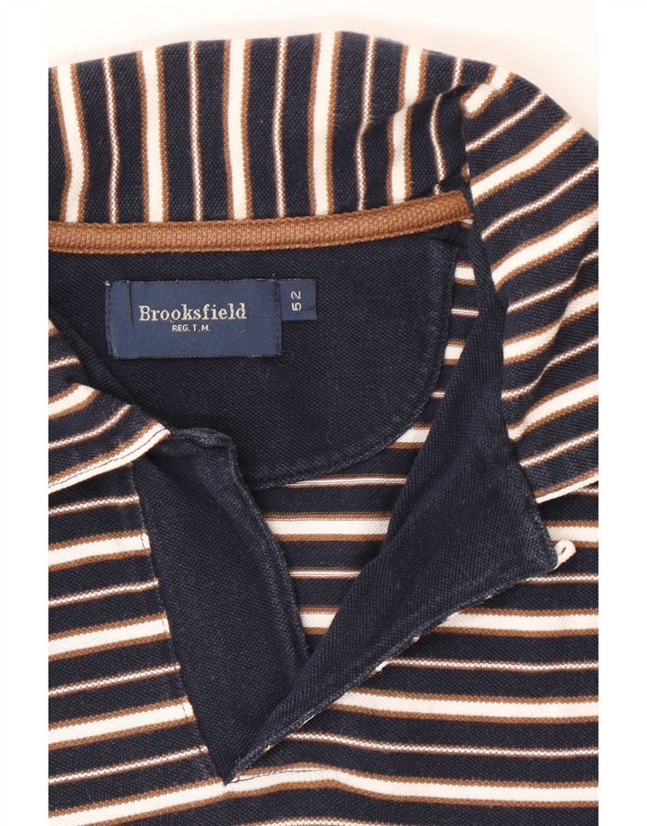 Cămașă polo Brooksfield pentru bărbați IT 52 mare bleumarin cu dungi
