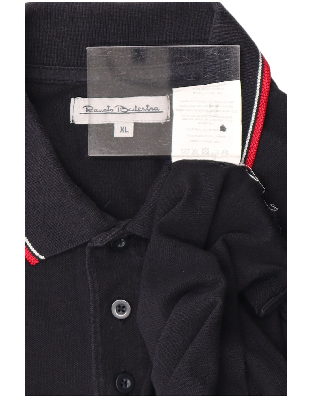 RENATO BALESTRA Tricou Polo XL Bumbac Negru