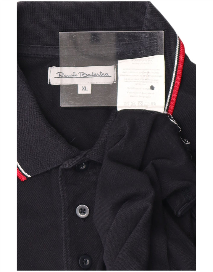 RENATO BALESTRA Tricou Polo XL Bumbac Negru