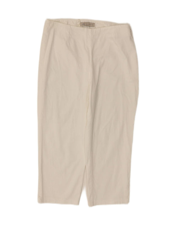 Pantaloni Capri pentru femei Marks & Spencer UK 10 Small W28 L20 Bumbac alb