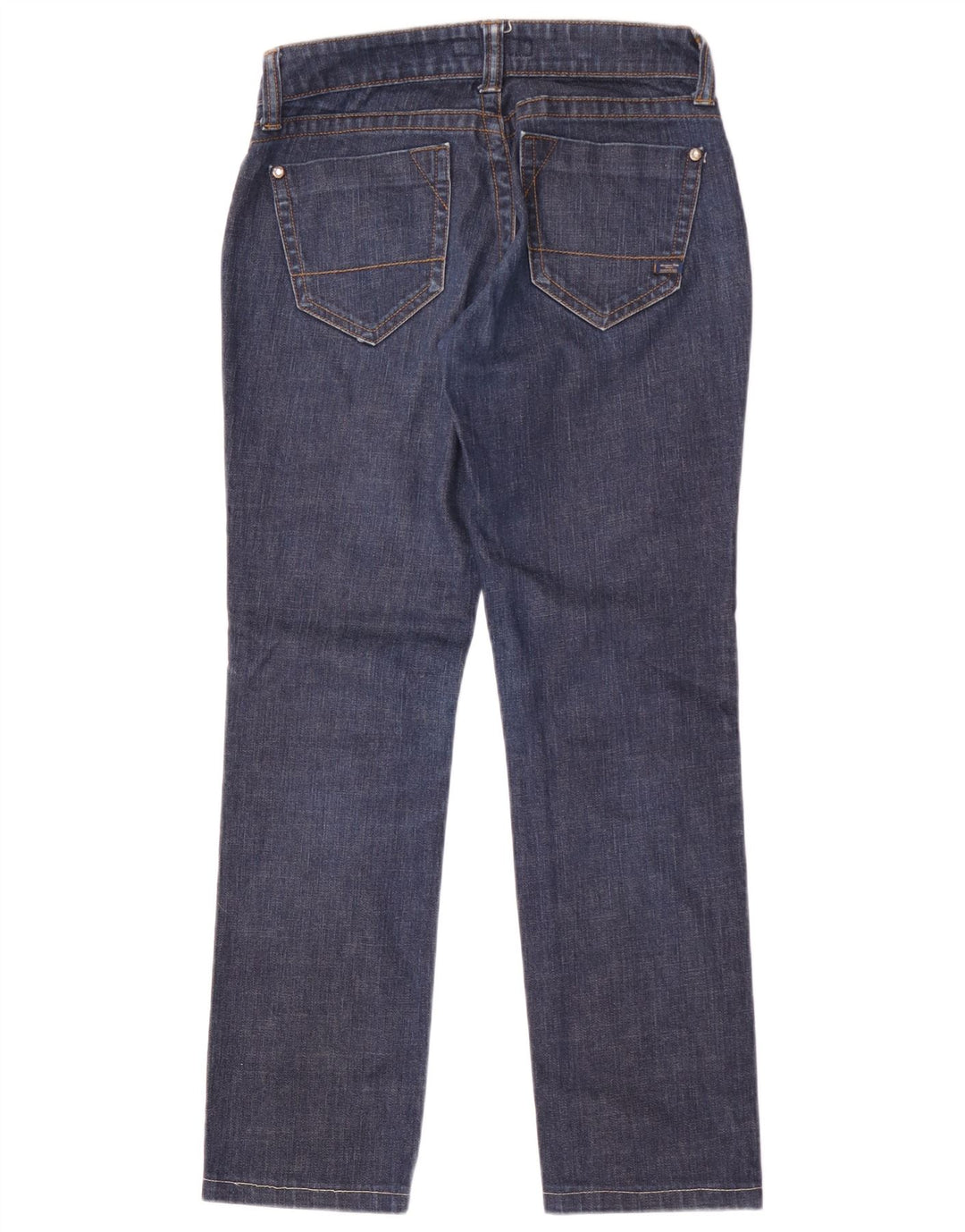 Blugi drepti Massimo Dutti pentru femei W27 L29 bumbac bleumarin