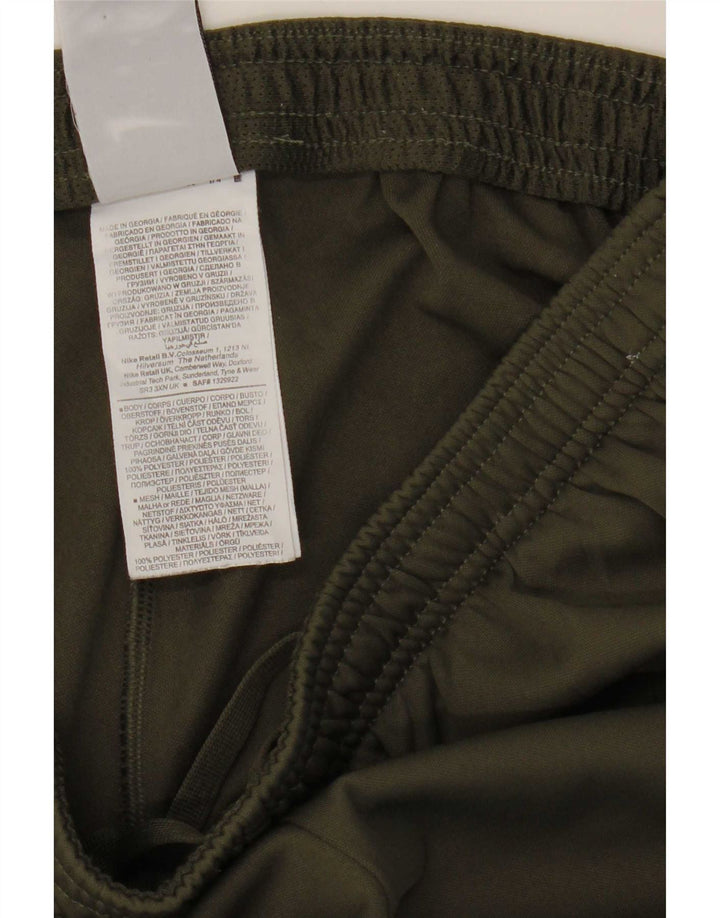 Pantaloni de trening Nike pentru femei UK 14 Medium Kaki Poliester color bloc