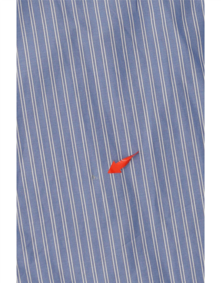 SISLEY Mens Regular Fit Shirt Large Blue Striped
