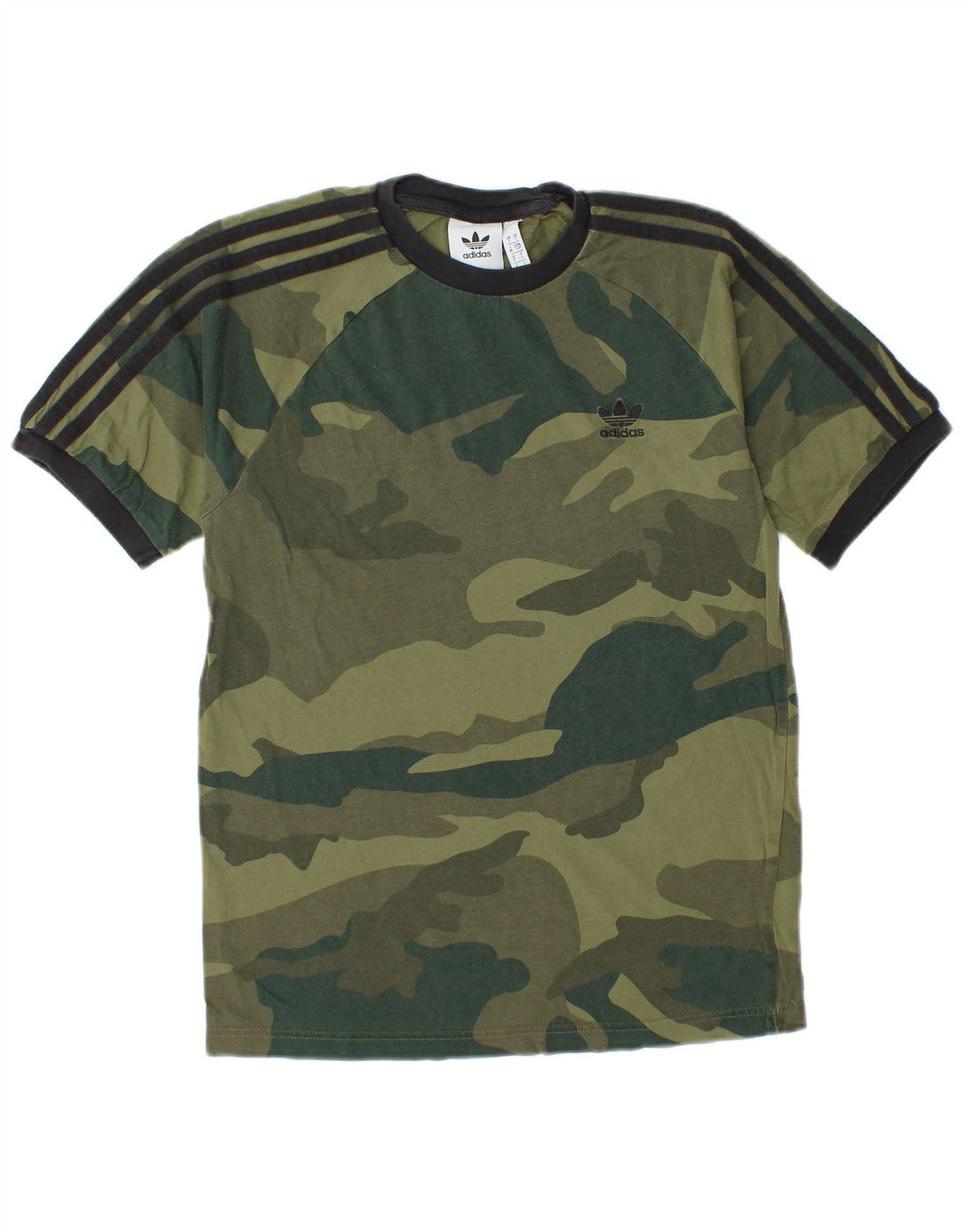 Tricou pentru bărbați ADIDAS Top mic din bumbac camuflaj kaki