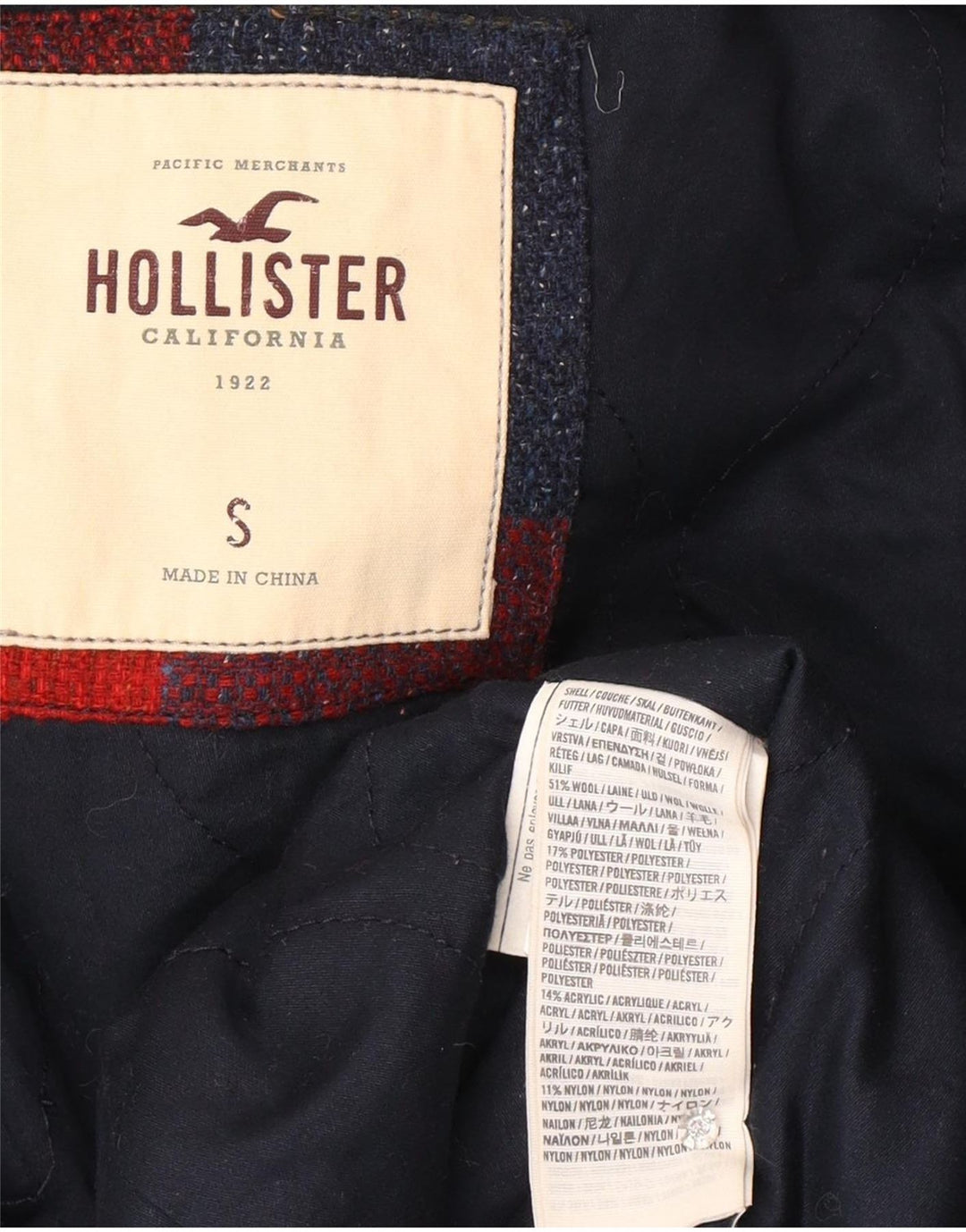 Jachetă Windbreaker pentru femei cu glugă Hollister UK 10, mică, multicoloră