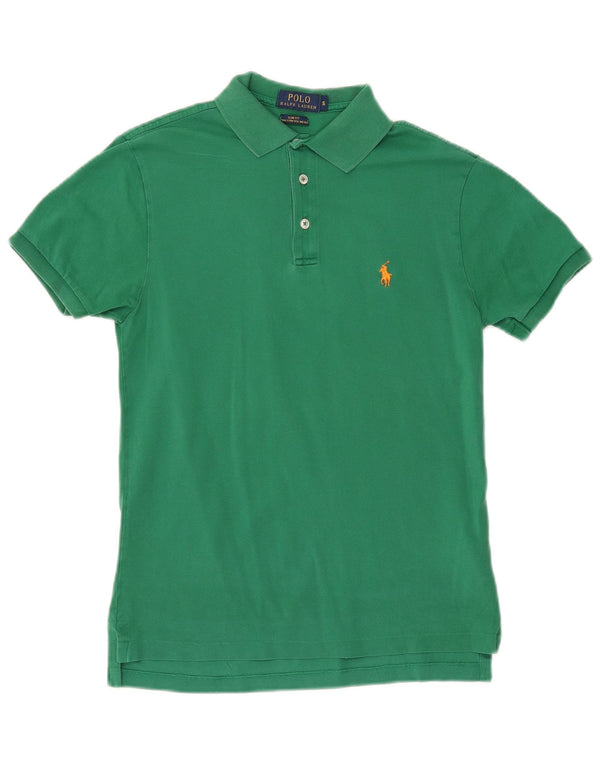 POLO RALPH LAUREN Cămașă polo slim pentru bărbați, bumbac verde mic