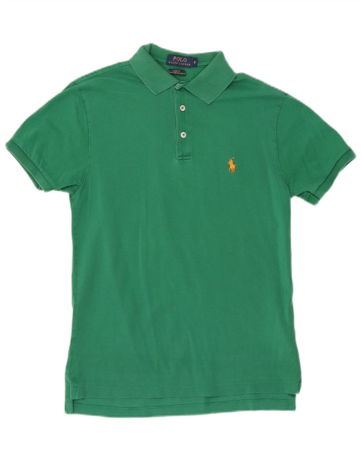 POLO RALPH LAUREN Cămașă polo slim pentru bărbați, bumbac verde mic