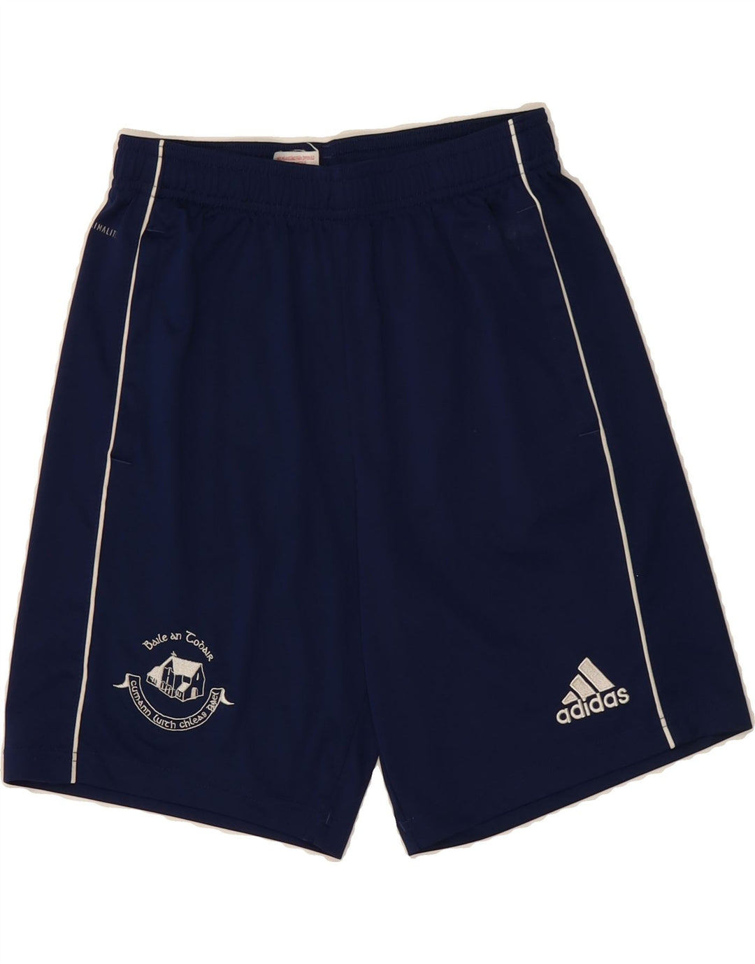 ADIDAS Boys Climalite Sport Shorts 13-14 Years Navy Blue Polyester Vintage Adidas and Second-Hand Adidas from Messina Hembry 