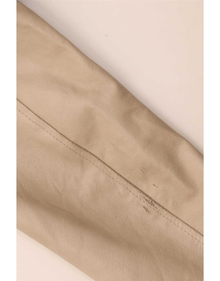 Geacă de piele vintage pentru femei IT 46 Large Beige