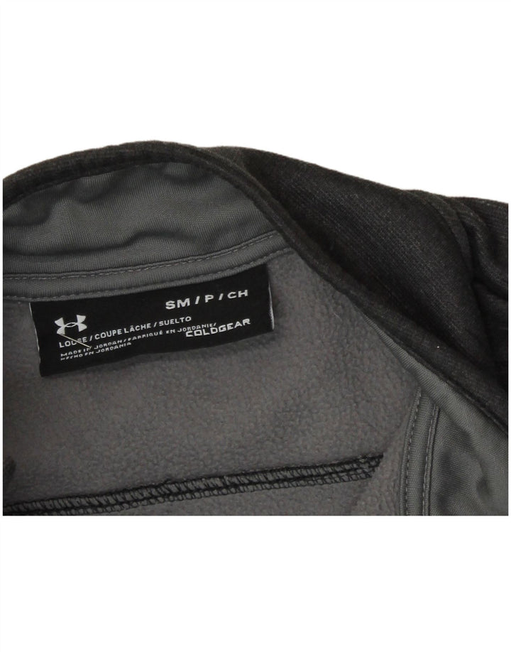 Pulover Under Armour Cold Gear pentru bărbați, cu fermoar, cu gât, mic, pete gri
