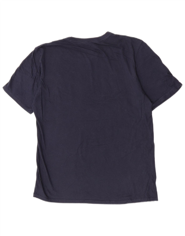 Tricou grafic Nike pentru bărbați, cu croială atletică, top mediu, bleumarin