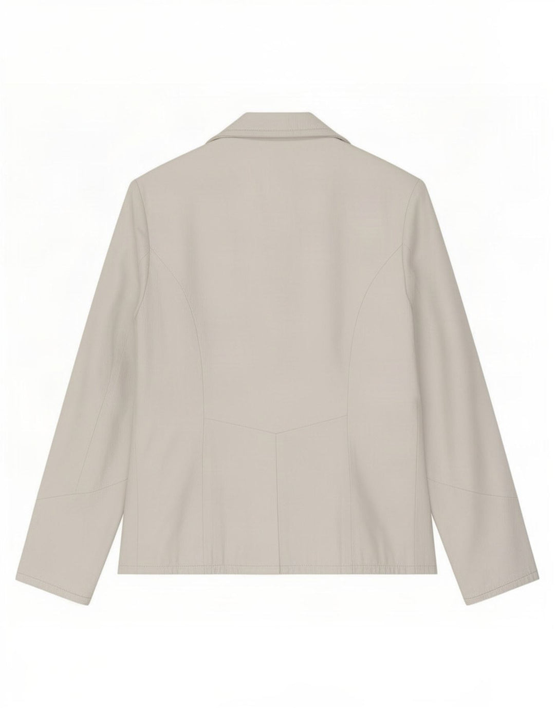 Jachetă vintage din piele cu 2 nasturi pentru femei IT 44 Medium White