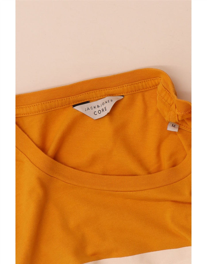 Tricou grafic Jack & Jones pentru bărbați Top din bumbac galben mediu