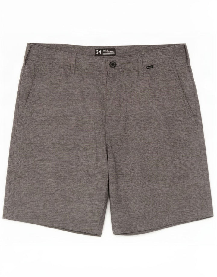 Pantaloni scurți chino Hurley pentru bărbați, mari W34, poliester cu pături gri