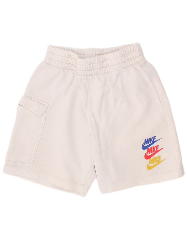 Pantaloni scurți sport Nike Graphic Cargo pentru băieți 8-9 ani, mic, alb, bumbac