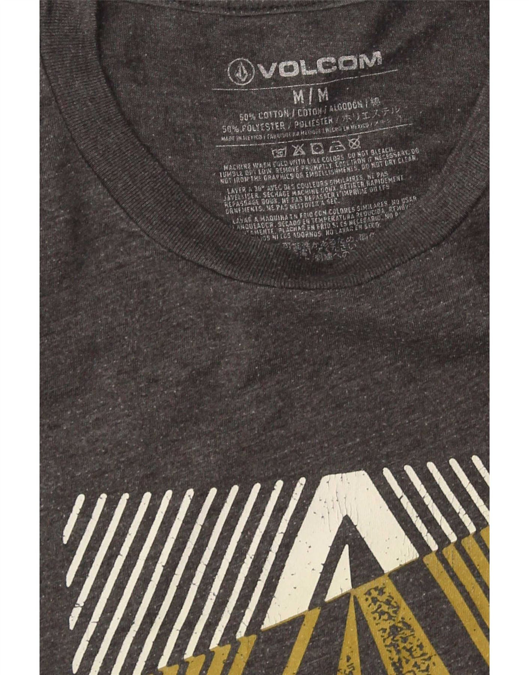 Tricou grafic pentru bărbați Volcom Top din bumbac gri mediu