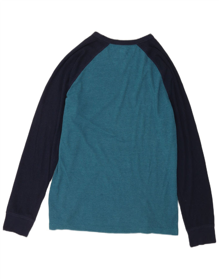 Top pentru bărbați Gap cu mânecă lungă, mare, albastru, color block, bumbac