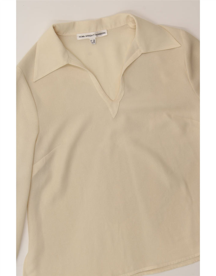 FENN WRIGHT MANSON Womens Long Sleeve Blouse Top UK 12 Medium  Off White Vintage Fenn Wright Manson and Second-Hand Fenn Wright Manson from Messina Hembry 