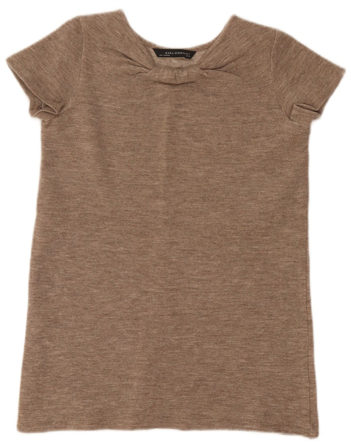 Tricou pentru femei Zara UK 12 Medium Brown Flecked