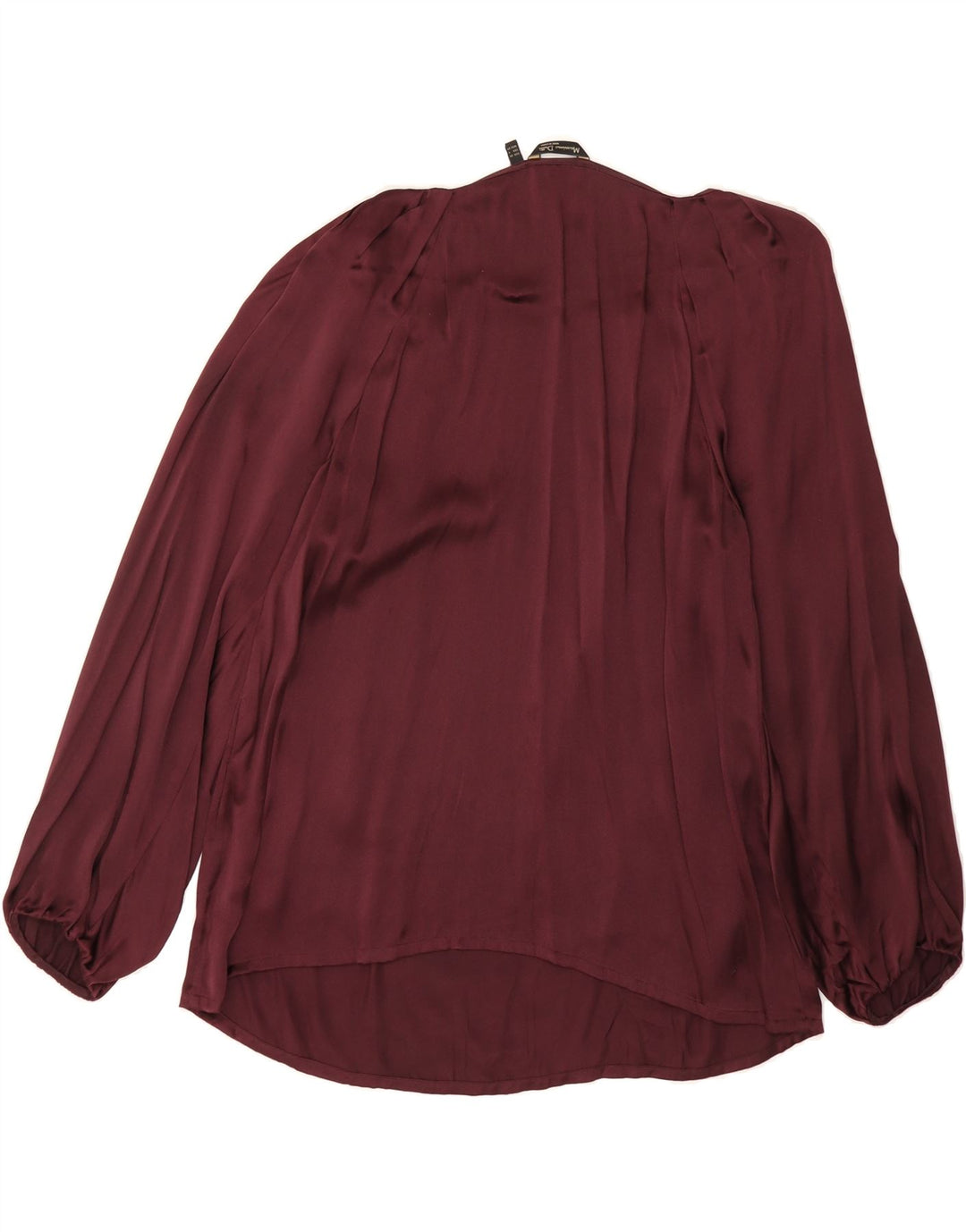 MASSIMO DUTTI Womens Long Sleeve Blouse Top EU 38 Medium Burgundy Vintage Massimo Dutti and Second-Hand Massimo Dutti from Messina Hembry 