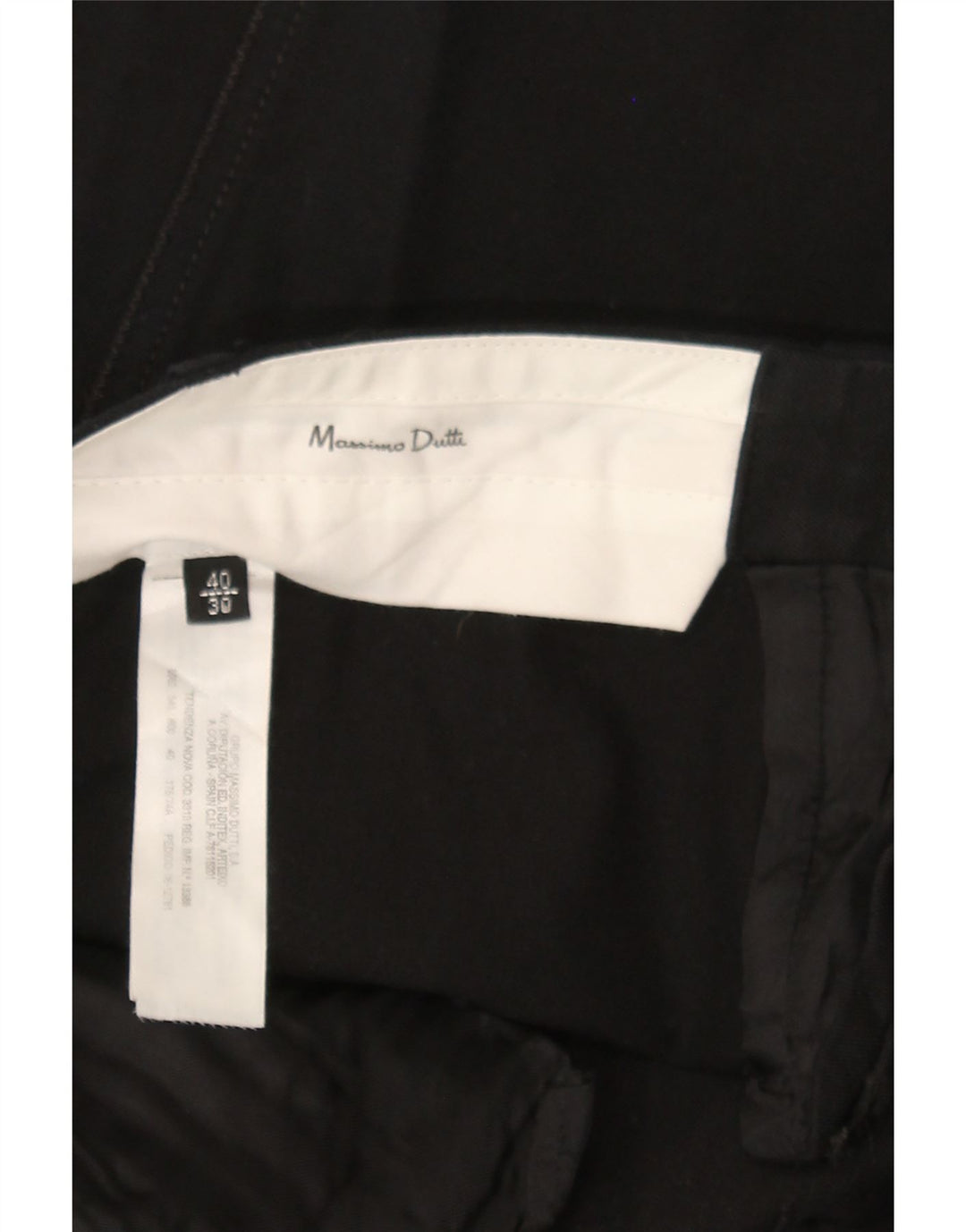 MASSIMO DUTTI Womens Slim Casual Trousers EU 40 Medium W32 L27 Black Vintage Massimo Dutti and Second-Hand Massimo Dutti from Messina Hembry 