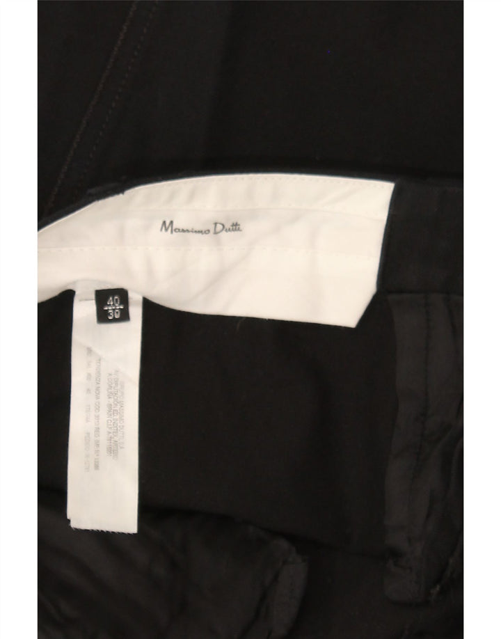 MASSIMO DUTTI Womens Slim Casual Trousers EU 40 Medium W32 L27 Black Vintage Massimo Dutti and Second-Hand Massimo Dutti from Messina Hembry 
