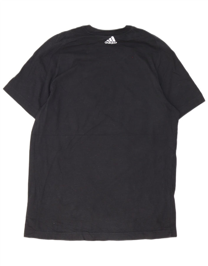 Tricou grafic Adidas pentru bărbați Top mediu negru bumbac