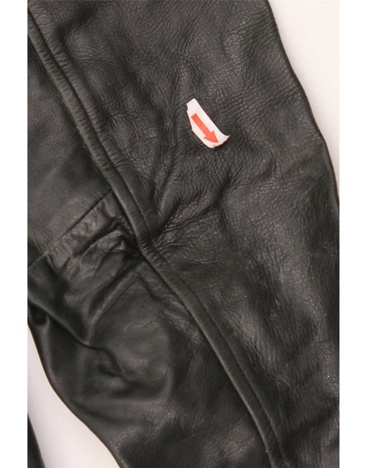 Jachetă de piele pentru bărbați MONTANA UK 44 2XL Negru