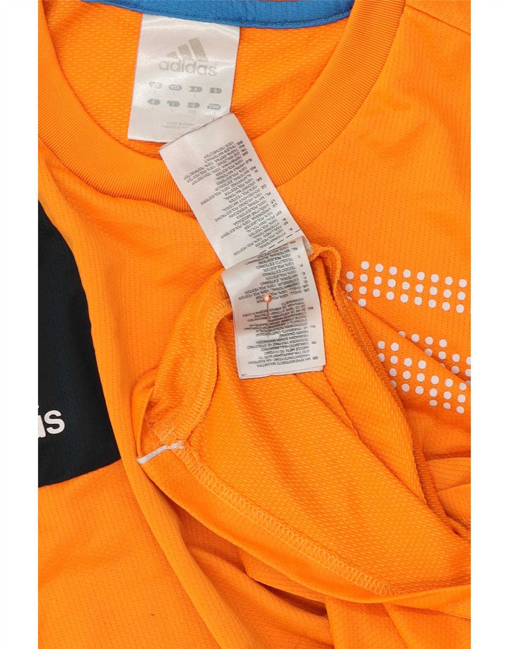 Tricou grafic pentru bărbați Adidas Top mare portocaliu din poliester color bloc