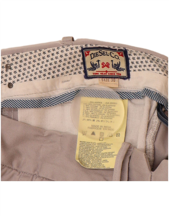 DIESEL Pantaloni drepți pentru bărbați L30 L29 bumbac gri