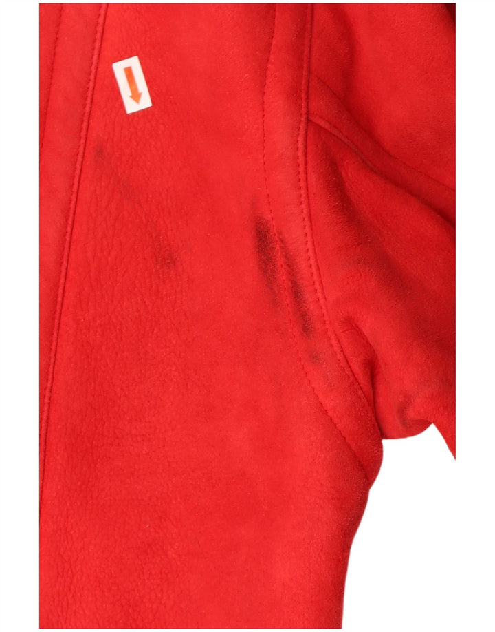 STRIWA Womens Suede Sherpa Overcoat UK 20 2XL Red