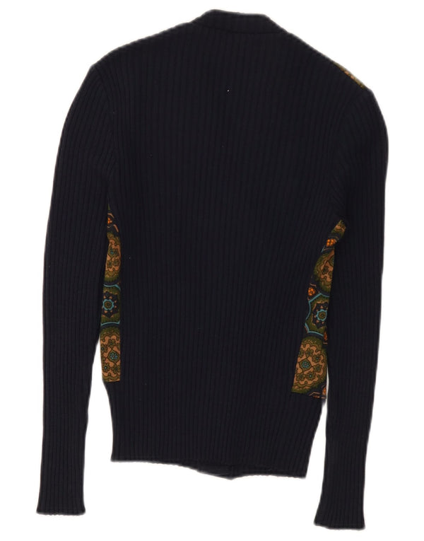 LUISA SPAGNOLI Pulover cardigan pentru femei UK 6 XS Bleumarin Floral