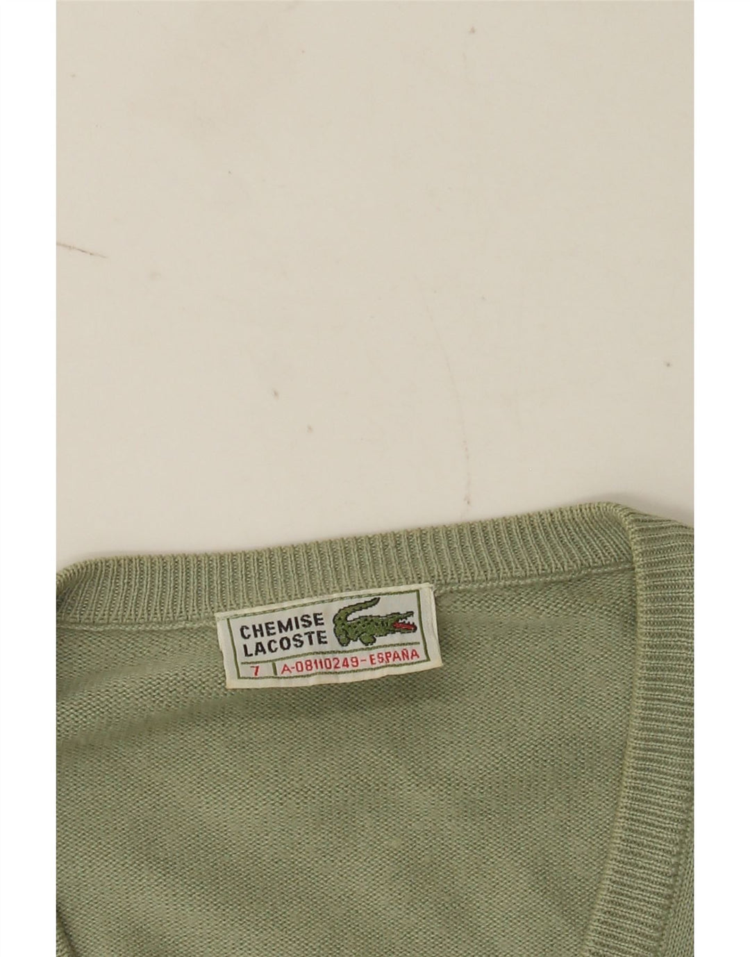 Pulover cu decolteu în V Lacoste pentru bărbați Mărimea 7 2XL Verde