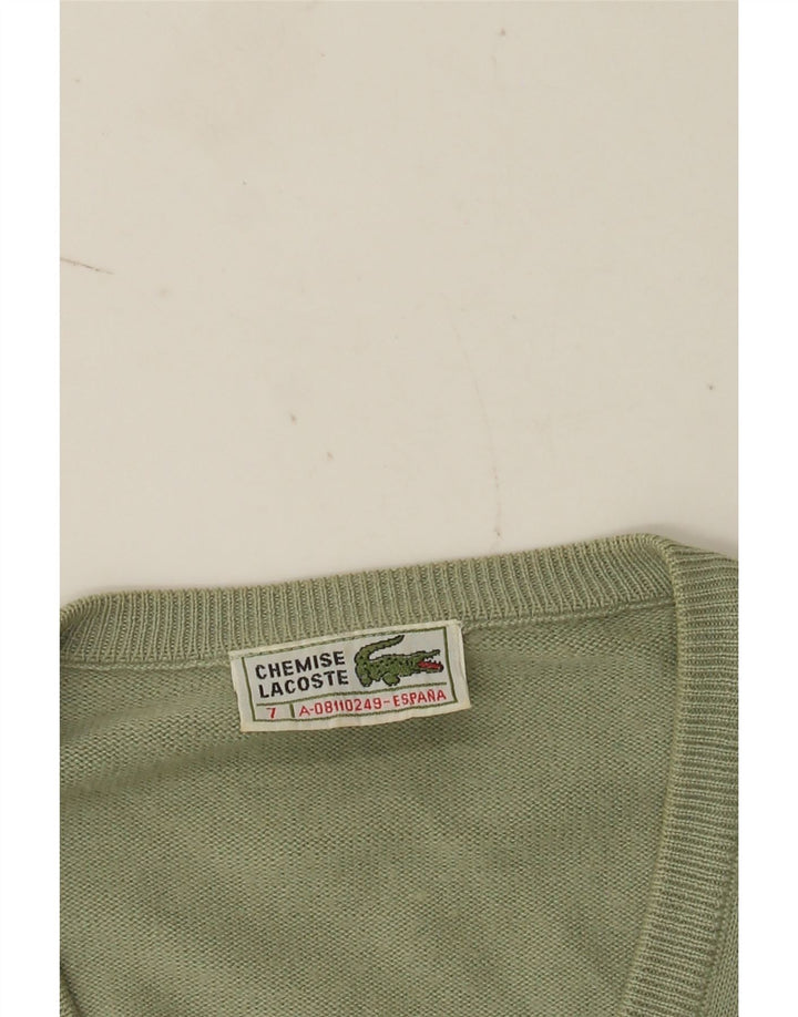 Pulover cu decolteu în V Lacoste pentru bărbați Mărimea 7 2XL Verde