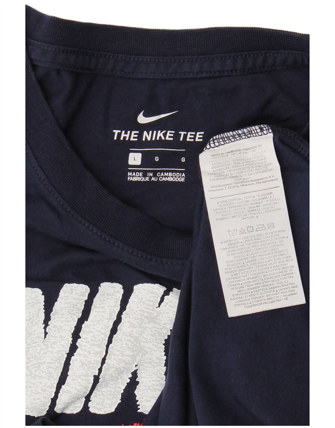 Tricou grafic Nike pentru bărbați Top mare din bumbac bleumarin