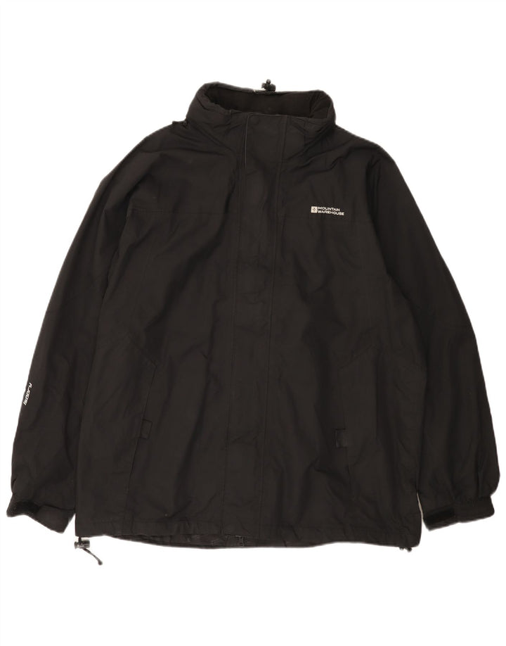Jachetă de ploaie cu glugă pentru bărbați Mountain Warehouse UK 38 Nylon mediu negru