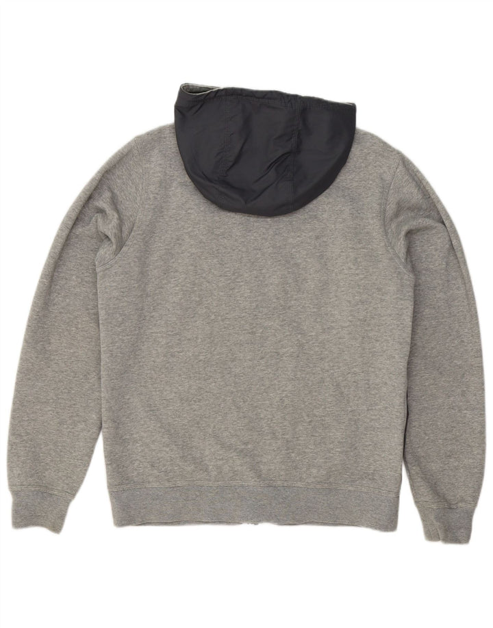 Pulover Nike pentru bărbați, cu fermoar, din bumbac color bloc, gri mediu