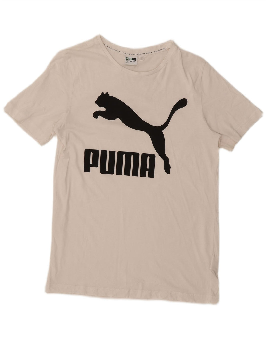 Tricou grafic Puma pentru bărbați Top mic, alb, bumbac