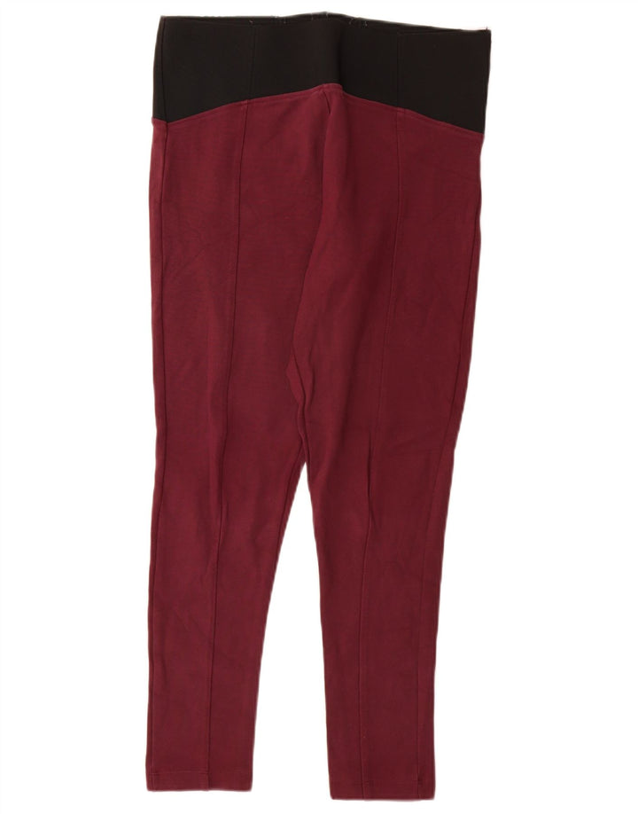 Leggings pentru femei Marks & Spencer UK 12 Medium Burgundy Viscose